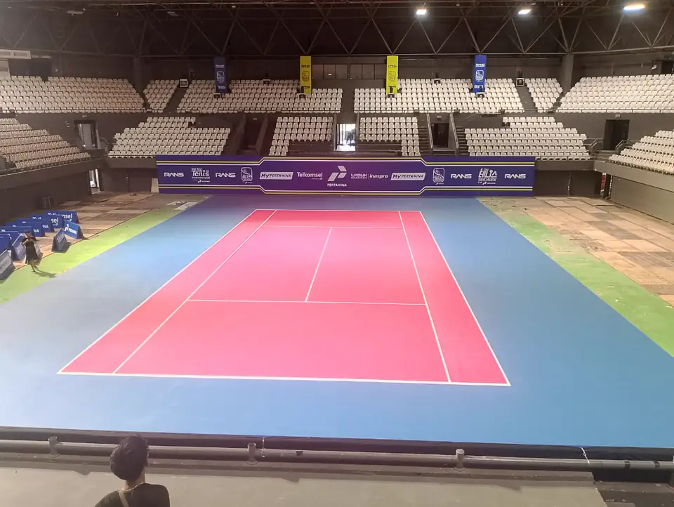 Hasil aplikasi cat lapangan olahraga dan lintasan jogging EPDM rubber