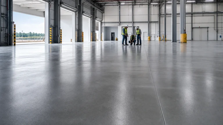 Flooring industri berkualitas pada bangunan modern